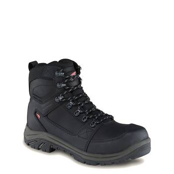 Red Wing Férfi Tradesman 6-inch Side-Zip Waterproof Safety Toe Munkavédelmi Bakancs Fekete